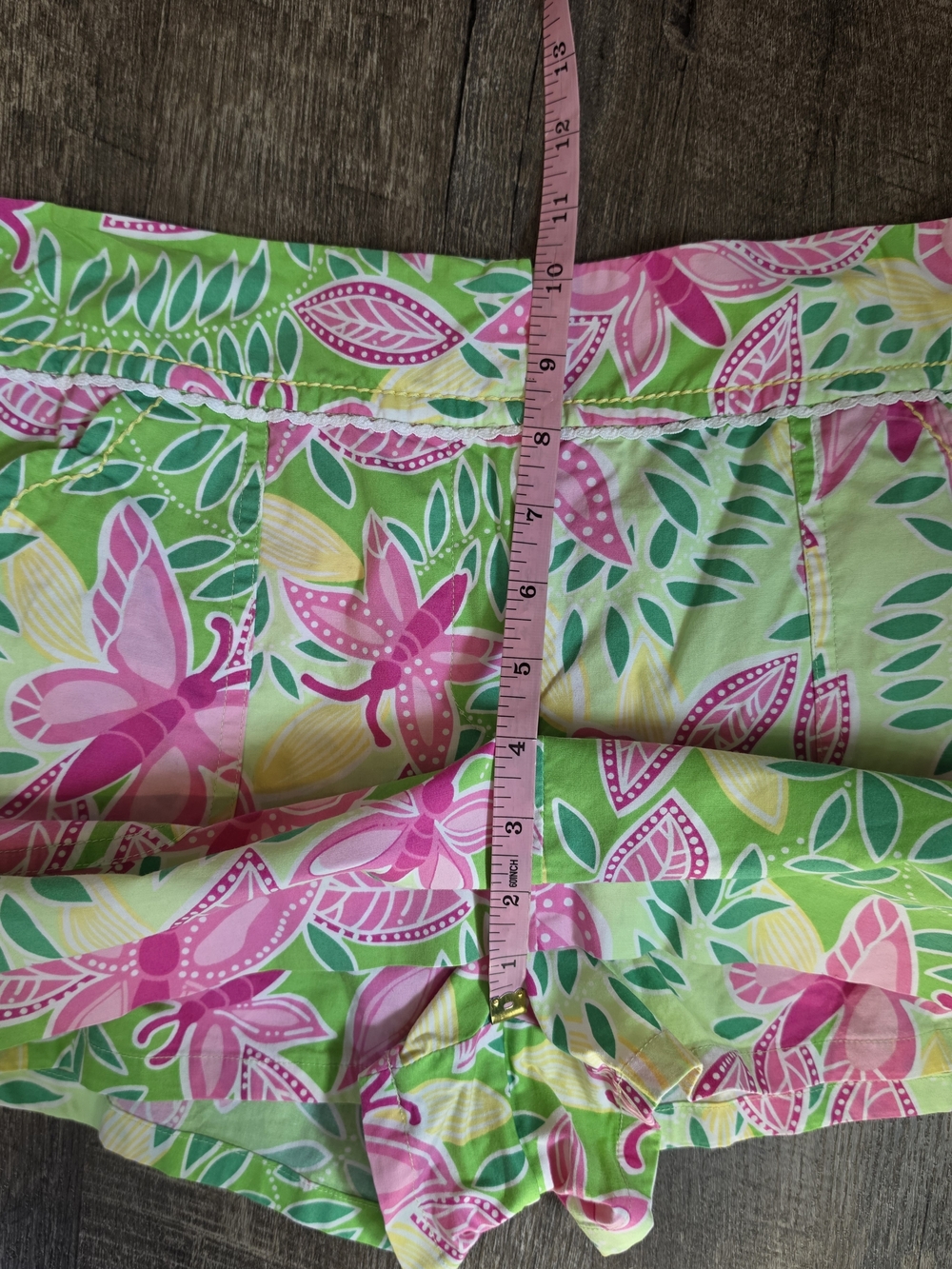 Vintage Lilly Pulitzer Summer Fling Butterfly Skort Womens 6 Pink Green Cotton - Picture 12 of 12